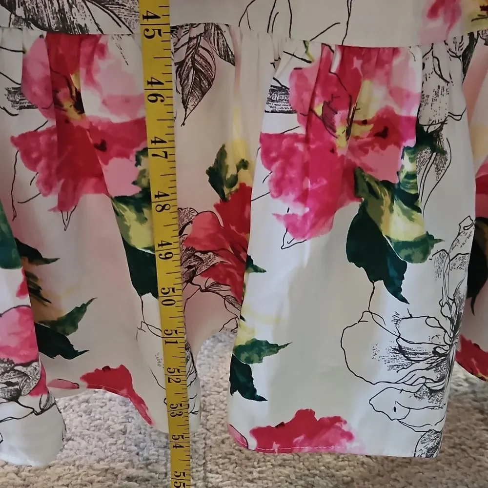 NWT Abercrombie & Fitch Dream Ruffle Floral Maxi Dress Size Small Petite